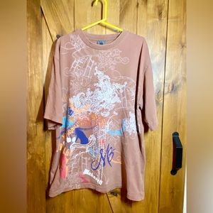 Mossimo / Tan Graffiti Shirt / XXL